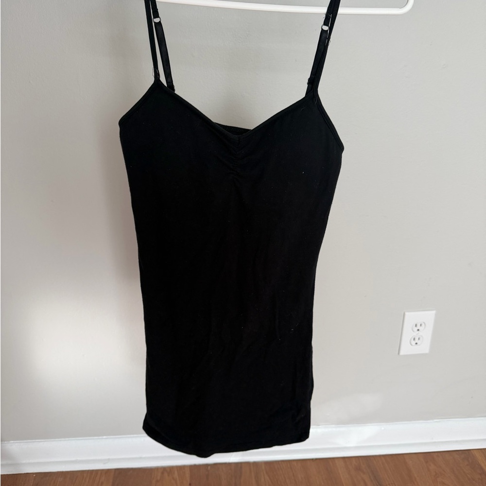 Black Women's Adjustable Strap Cami Tank Top